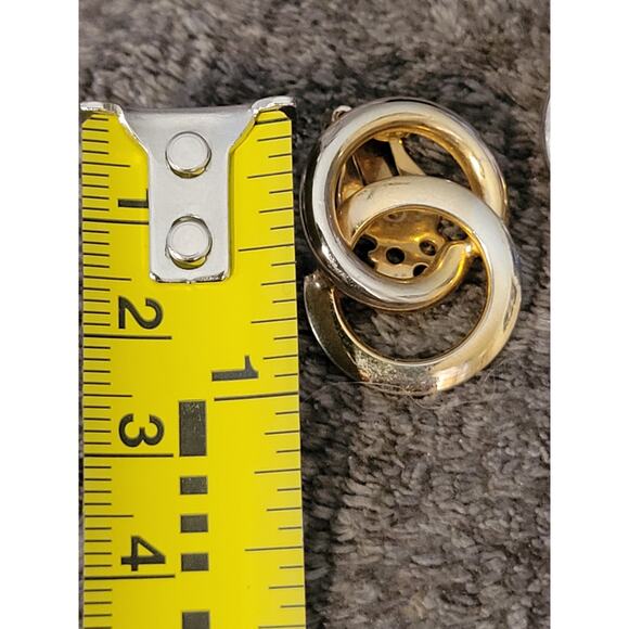 Gold Swirl Clip on Earrings - Picture 4 of 4